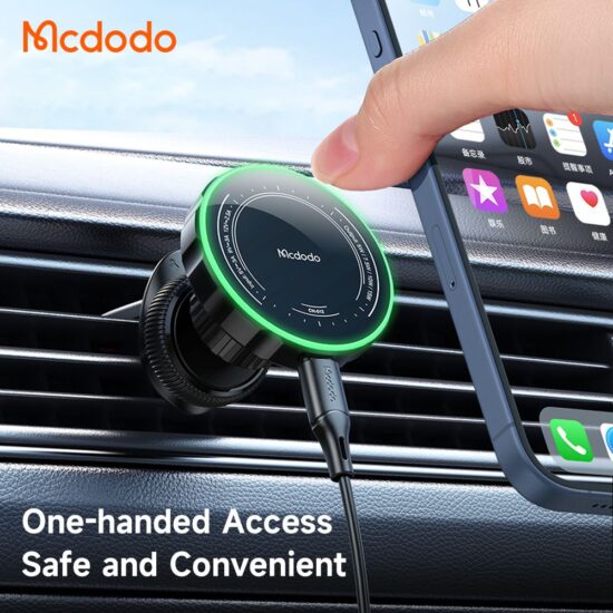 MCDODO 15W Wireless Charger and Cooler Valve Holder Innovative Design - Black