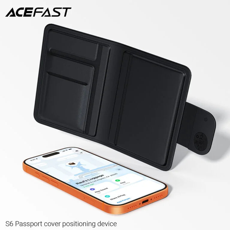 ACEFAST Smart Tracker Card Wallet | Apple Find My Compatible | Ultra-Thin | Premium Leather