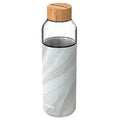QUOKKA Flow Glass Bottle 660ml - White Stone with Silicone Cover