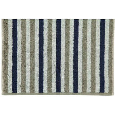 Cawo Tape Bath Towel 70×140 cm – Olive & Navy Colors