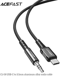 ACEFAST Lightning to 3.5mm Audio Cable - Hi-Fi Distortion-Free Sound for iPhone, iPad, iPod (1.2m/3.9ft) - Black C1-06