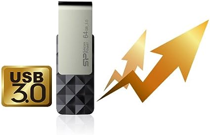 فلاش USB B30 من Silicon-Power بسعة 128 جيجابايت باللون الأسود
