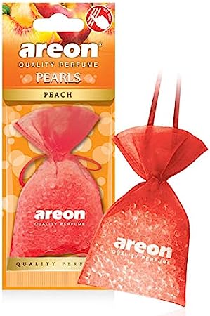 معطر هواء معلق للسيارة والمنزل من AREON Pearls I بلون الخوخ (عبوة من 3 قطع) 