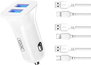 XO TZ10 12W PC Dual USB  car charger for Lightning