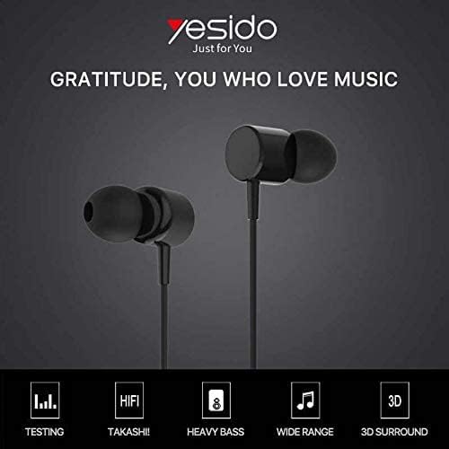 Yesido YH16 3D Stereo Earphones | Deep Bass & Microphone