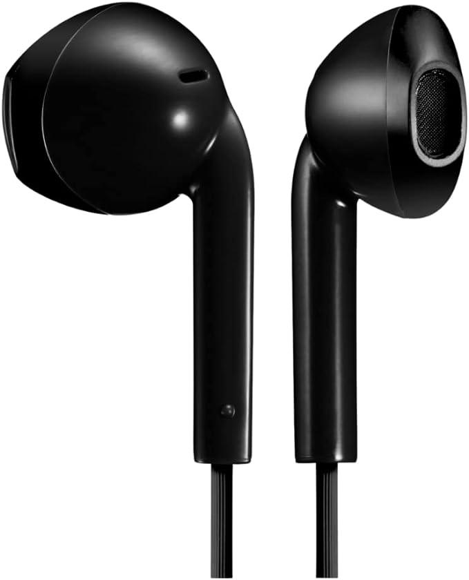 JVC In-Ear Earbuds Compact & Comfort with 1 Button Remote Control, Sweat Resistant (IPX2), 1.0 m Cable - Black