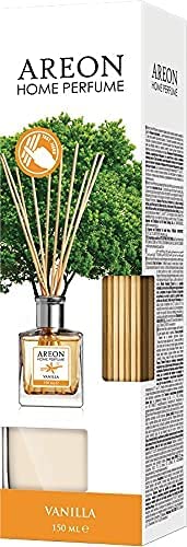Areon Vanilla Fragrance 150 ML Home Perfume, 10 Reed Sticks- Air Freshener For Home