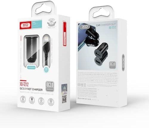 XO TZ12 18W QC3.0  Car Charger with cable