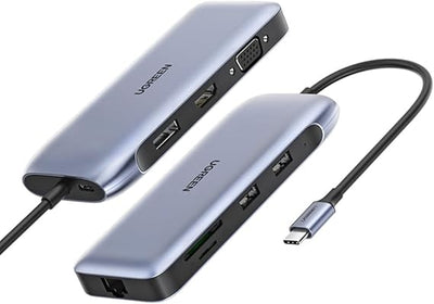 UGREEN USB-C 9-in-1 Hub with HDMI, DP, VGA, PD, RJ45