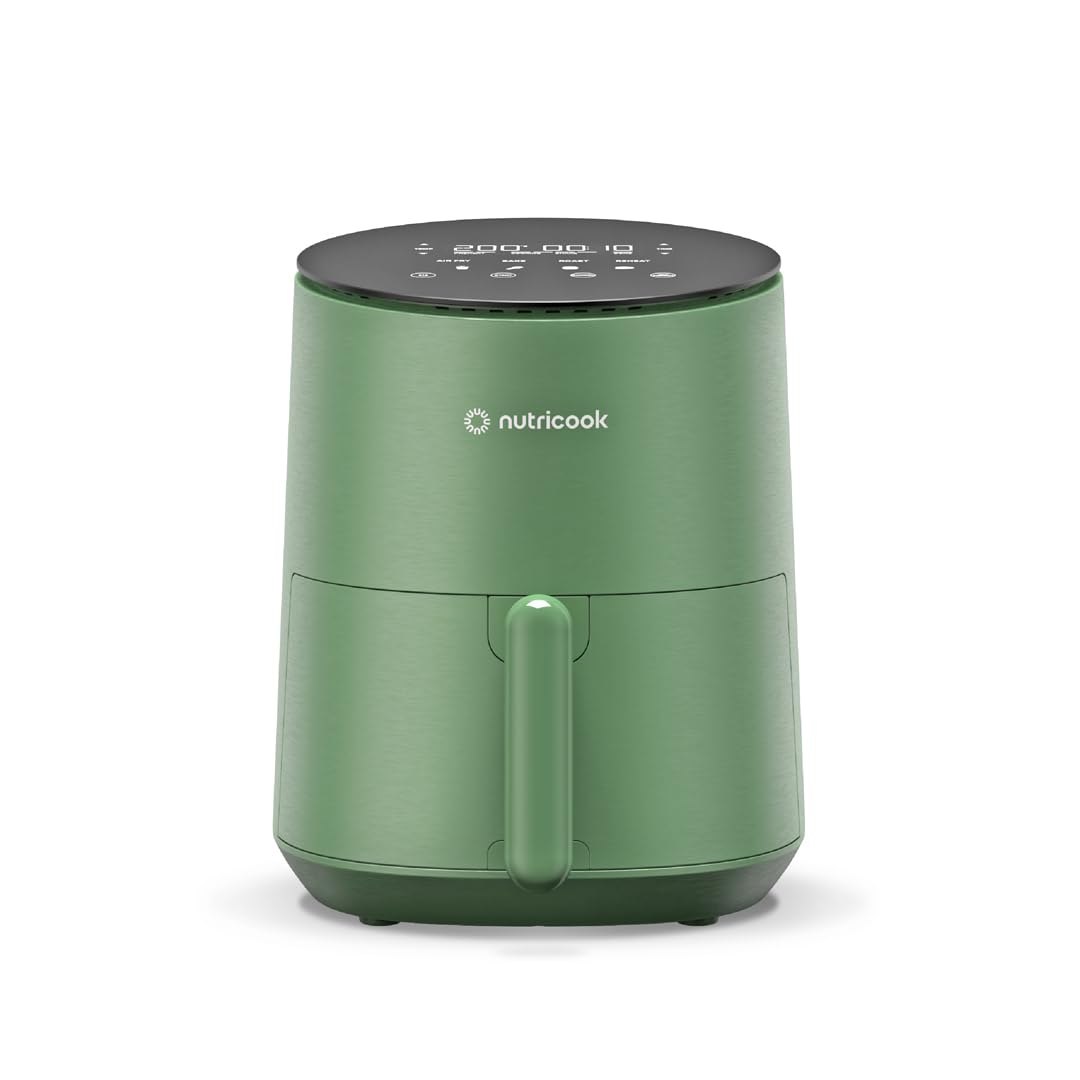 Nutricook Air Fryer Mini Green 3.3L / stainless Steel Digital Control Panel Display - Green