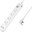 Huntkey Power Strip 4 Outlets 2 USB 6 in 1 Extension