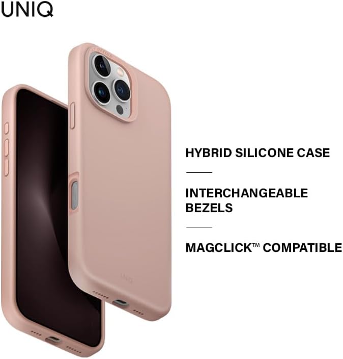 UNIQ HYBRID iPhone 16 Pro MagClick LINO HUE Case – Blush