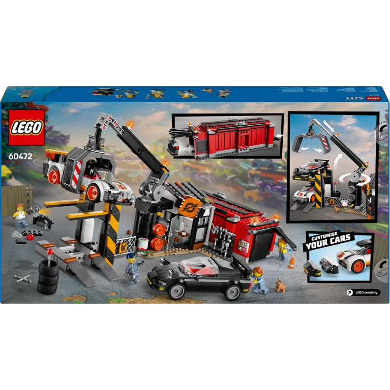LEGO City Scrap Yard with Cars – 871 Pieces | Set 60472