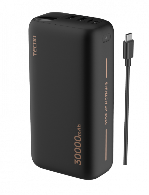 TECNO 3 Way High Speed 30000mAh Power Bank with LED Display