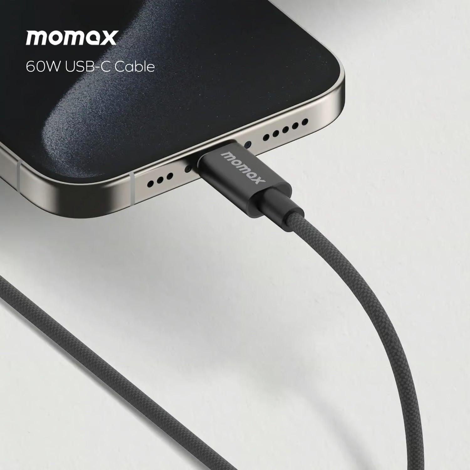 MOMAX Elite USB-C to USB-C Braided Cable (1.5m) - Black