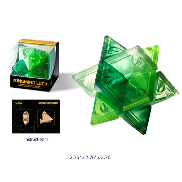 Mideer Neon Space Kongming Lock – Hexagonal Gem