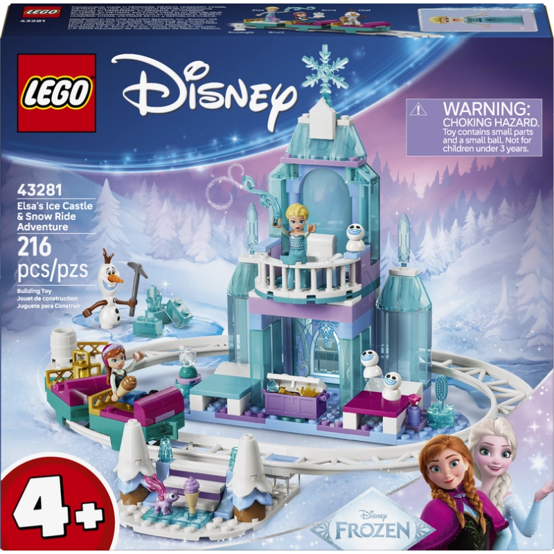 LEGO Disney Elsa's Ice Castle & Snow Ride Adventure – 216 Pieces | Set 43281