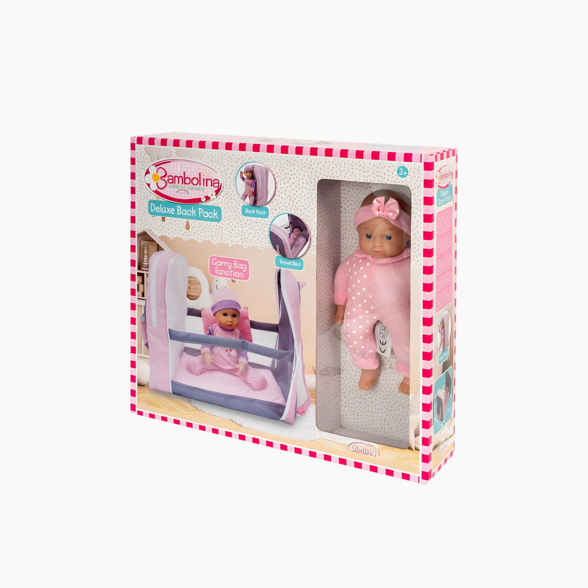 Bambolina Deluxe Backpack Set with Doll