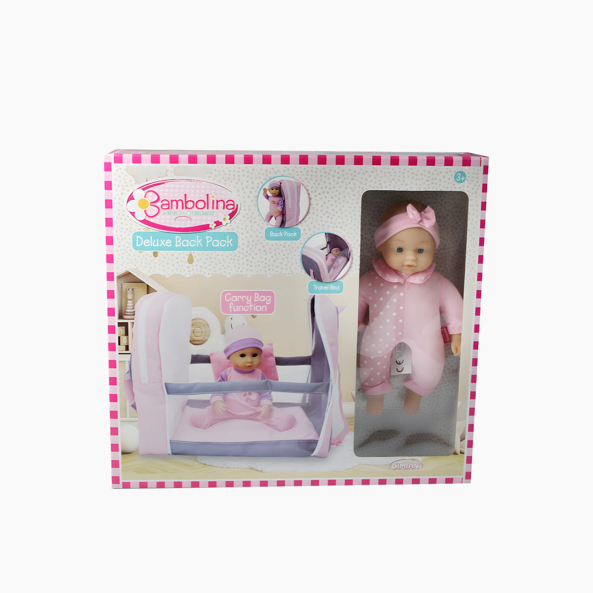 Bambolina Deluxe Backpack Set with Doll