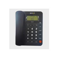 Lemon Corded Telephone with Caller ID Display, Desktop & Wall Mountable, PA-01