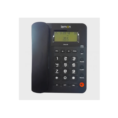 Lemon Corded Telephone with Caller ID Display, Desktop & Wall Mountable, PA-01