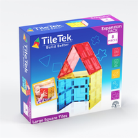 TileTek Magnetic Tiles Large Square Pack, 8 Pieces, Ages 3+