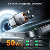 JOYROOM JR-CCL05 30W 4-in-1 Retractable Car Charger – Fast & Tidy