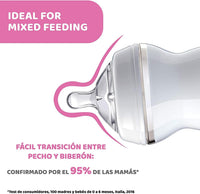 Chicco Natural Feeling Bottle 330ml Fast Flow 6M+