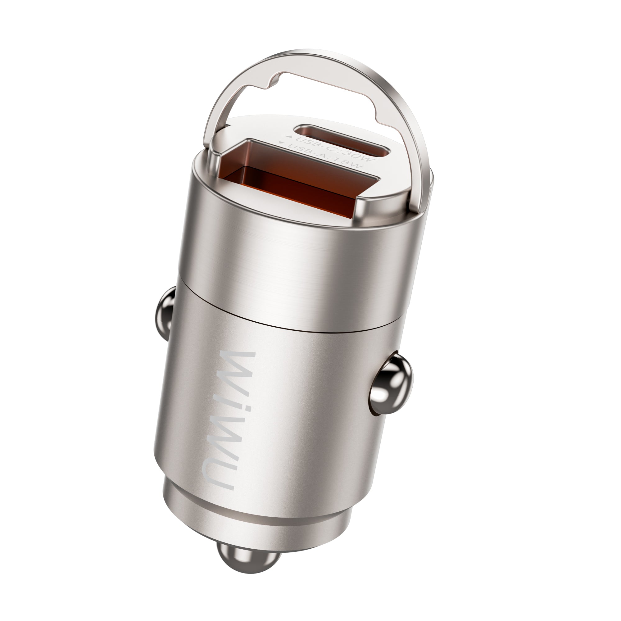 WIWU Nano A & C 30W Fast Car Charger Wi QC028 - Titanium