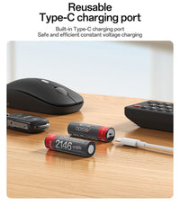 YESIDO YP88 AA Rechargeable Batteries, 4-Pack