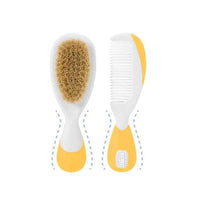 Chicco Baby Brush & Comb Set Soft & Safe - Orange