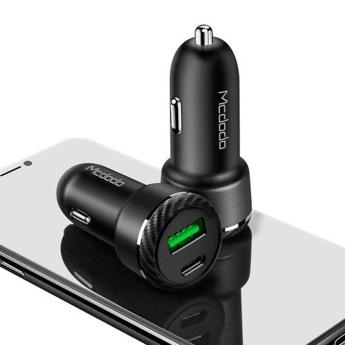 Mcdodo 38W PD & QC3.0 Fast Car Charger Quick & Efficient - Black