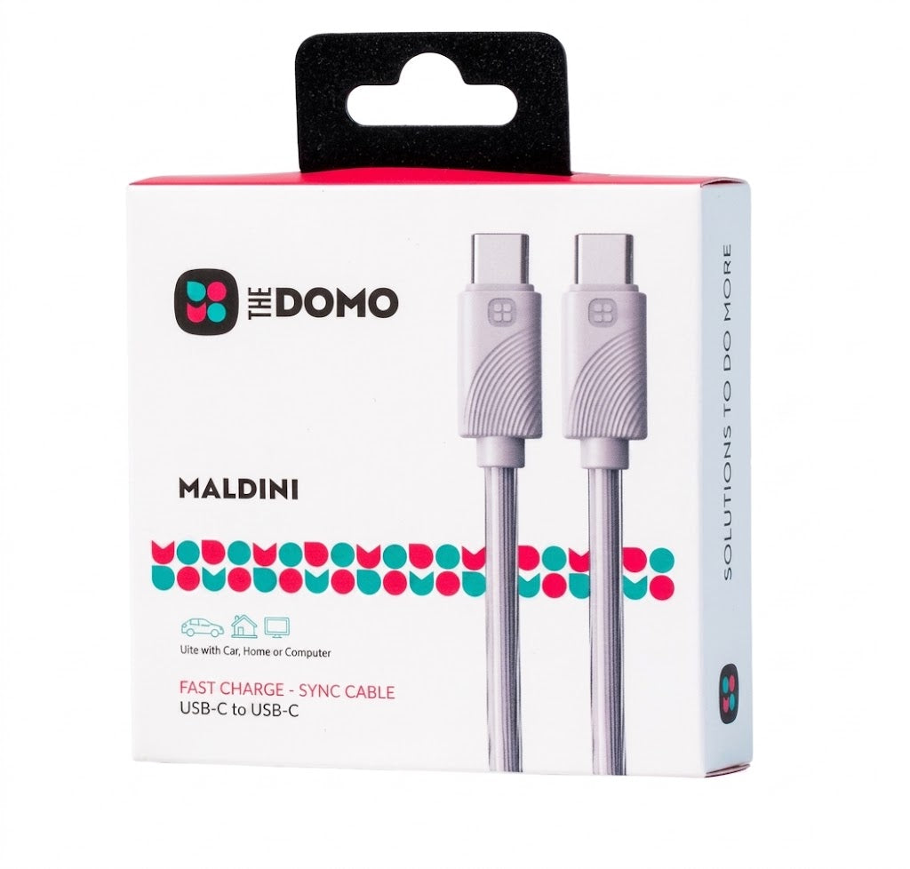 DOMO MALDINI Fast Charge Sync USB-C to USB-C Cable White