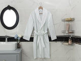 Madame Coco Carlotta Shawl Collar Bathrobe – Soft Robe in Powder & Mint