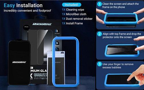 RockRose 2.5D Crystal Tempered Glass for iPhone 13 Pro Max - Clear