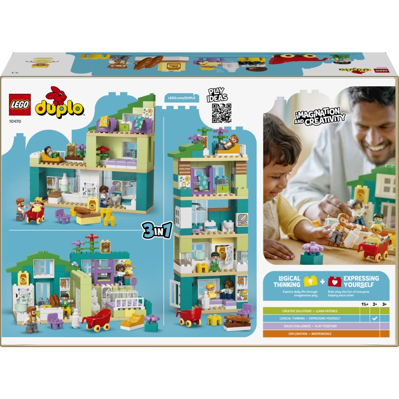 LEGO DUPLO 3 in 1 Modern Family House with Figures – 166 Pieces | Set 10470