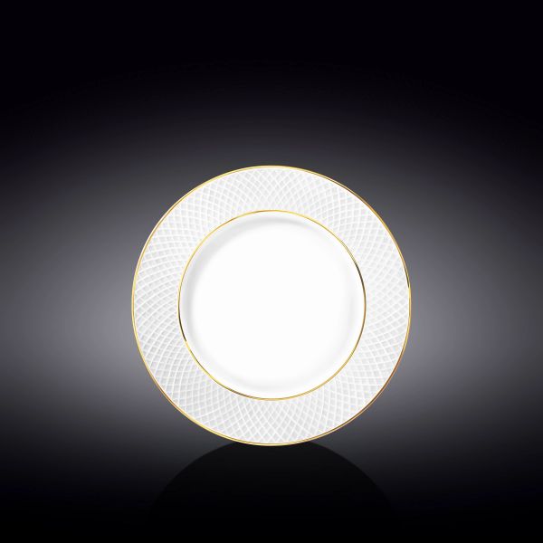 Wilmax Diamond Dessert Plate 20cm - White & Gold