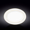 Wilmax Diamond 35×25cm Oval Serving Plate – White & Gold