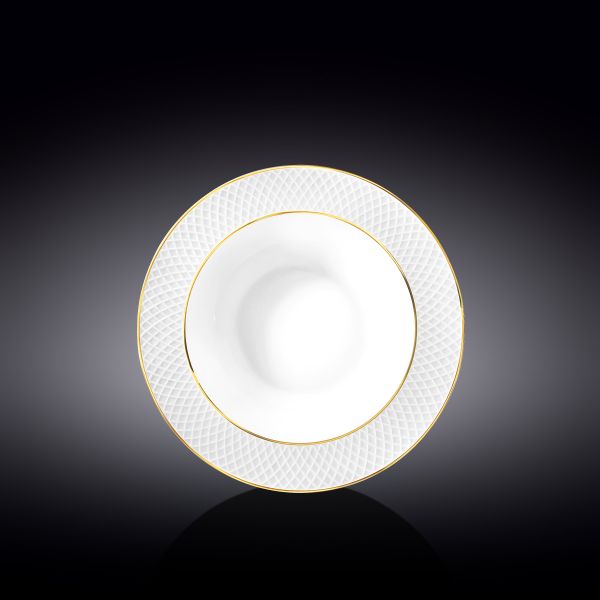 Wilmax Diamond Plate 22.5cm - White & Gold