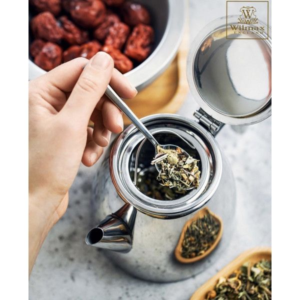 Wilmax 1200ml Steel Teapot with Infuser - Elegant Design