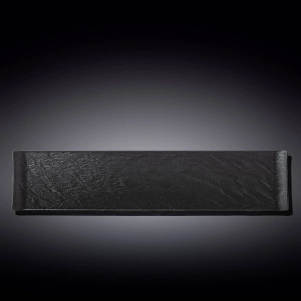 طبق مستطيل 19*14 سم من Wilmax SlateStone - اسود