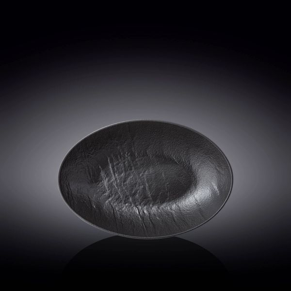زبدية بيضوية Wilmax SlateStone 25×16 سم - أسود أنيق