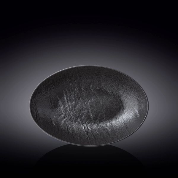 زبدية بيضوية Wilmax SlateStone 30×19 سم - أسود أنيق