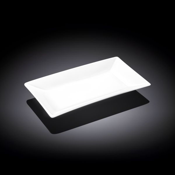 طبق مستطيل 22.5×13 سم من Wilmax - أبيض فاخر