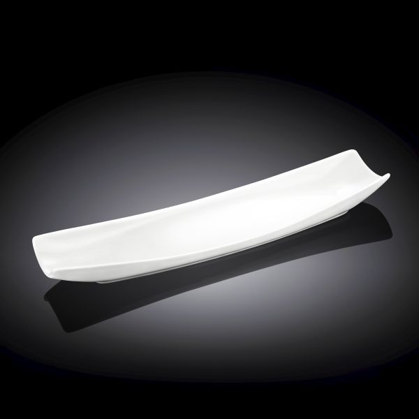 طبق مستطيل 40×13 سم من Wilmax - أبيض فخم