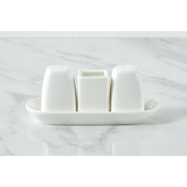 Wilmax Ilona 4-Piece Salt & Pepper Set - White
