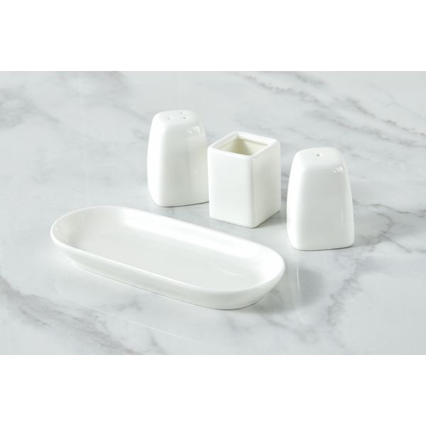 Wilmax Ilona 4-Piece Salt & Pepper Set - White