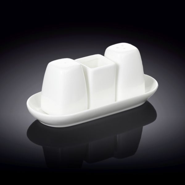 Wilmax Ilona 4-Piece Salt & Pepper Set - White