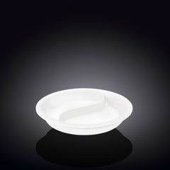 Wilmax 38.5cm Round Plate with 2 Sections - White