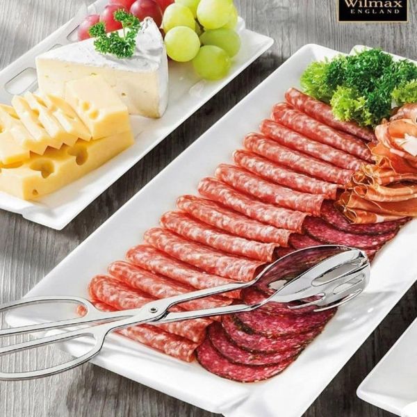 Wilmax 26cm Silver Steel Food Tongs - Durable & Stylish